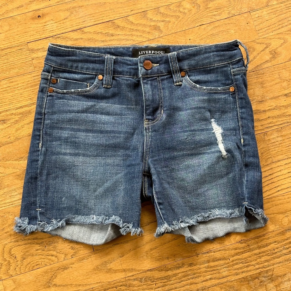Liverpool Blue Jean Shorts - Size 0 - Worn once